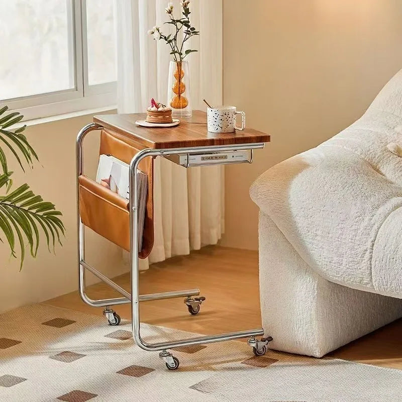 Versatile Side Table Small Coffee Table for Trolleys Dining Carts Wine Racks Bookshelves Convenient Flexible Storage Solution by HARMONYA STORE