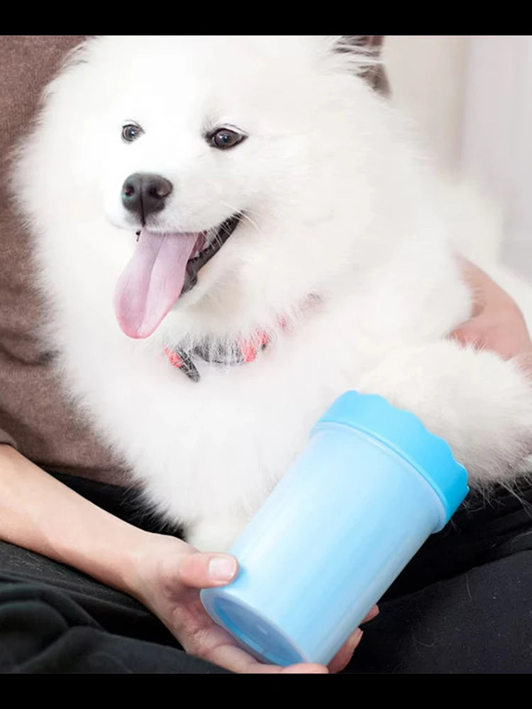 1Pc Pet Plastic Foot Wash Cup S L XL Large size silicone brush Dog cat clean foot mud removable cleaning Foot by HARMONYA STORE