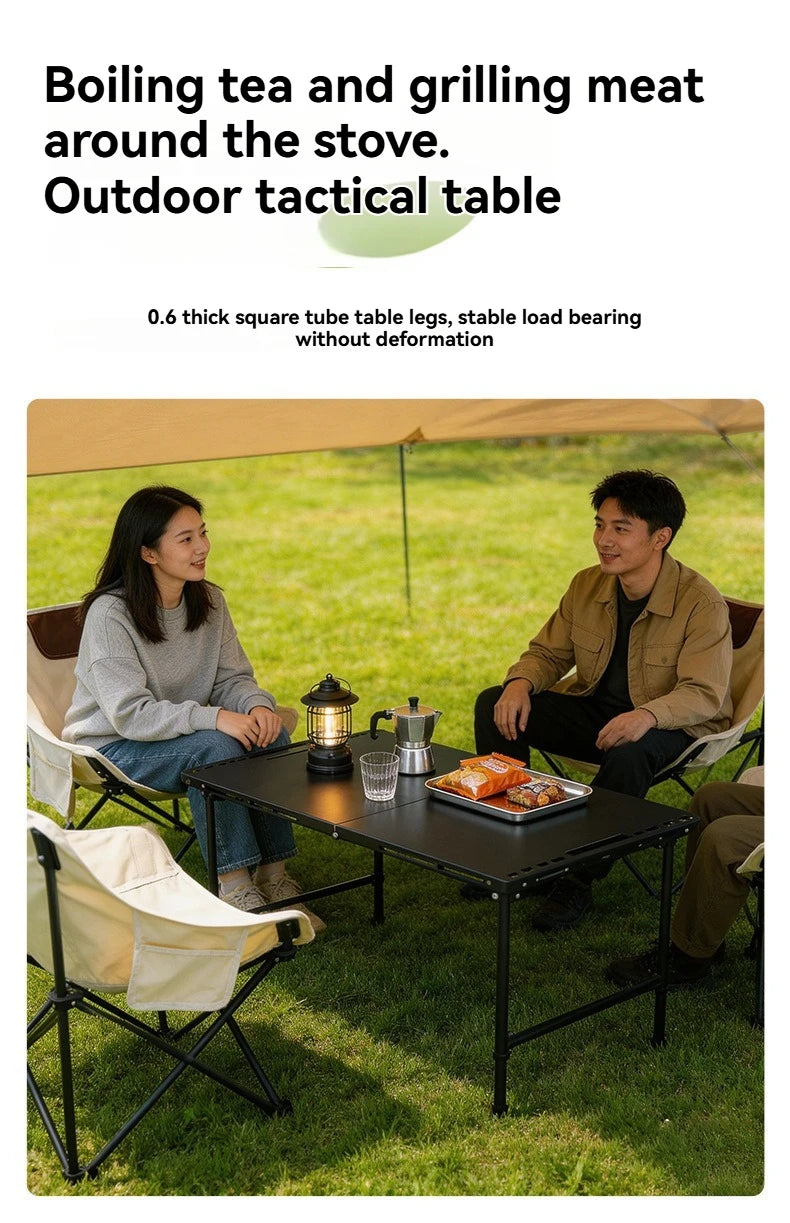 Tactical Table Outdoor Camping Table Portable Picnic Folding Tea Table Lightweight Quick Opening Tactical Table Barbecue Table by HARMONYA STORE