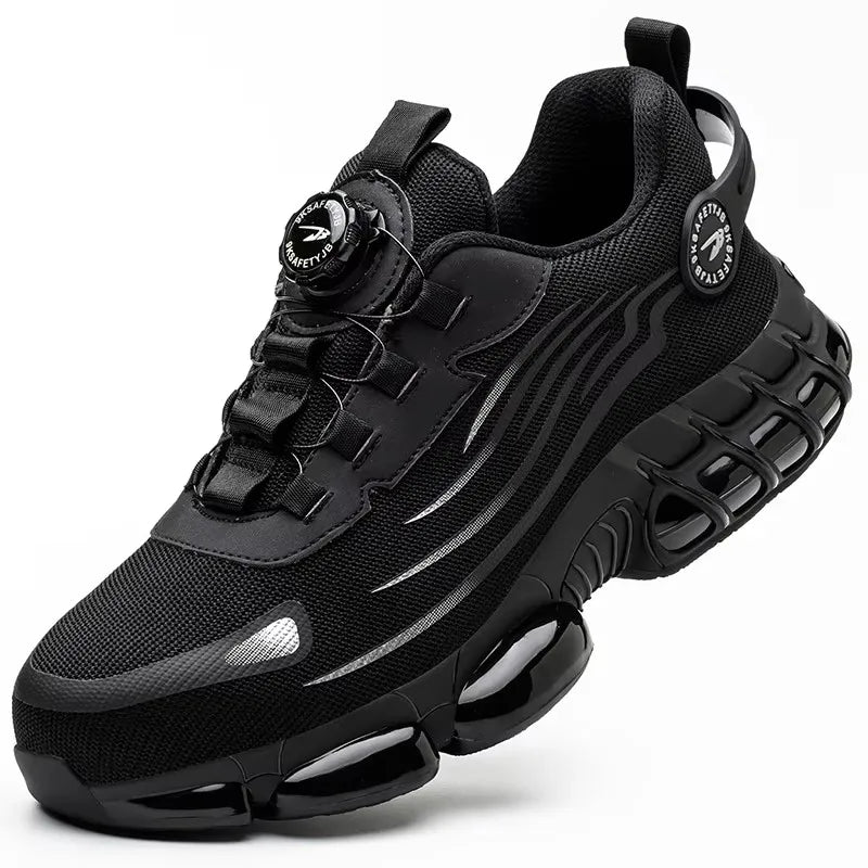 Rotating Button New Safety Shoes Men Anti-smash Anti-puncture Work Shoes Fashion Men Sport Shoes Security Protective Boots Men by HARMONYA STORE