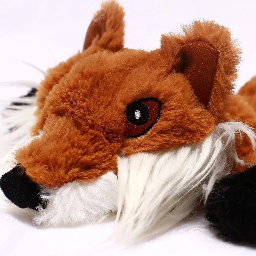 Funny Simulated Animal No Stuffing Dog Toy with Squeakers Durable Stuffingless Plush Squeaky Dog Chew Toy Crinkle Pet Squeak Toy by HARMONYA STORE