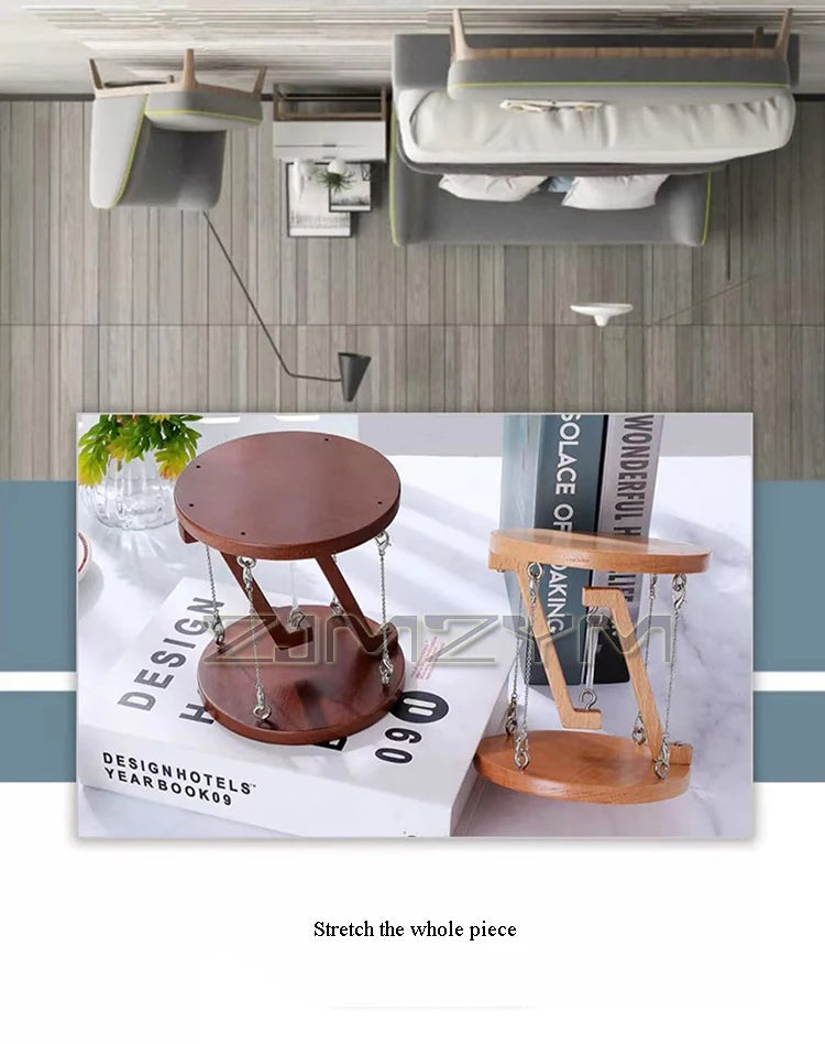 Tensegrity Structure Floating Table Wooden Stand Desktop Ornament For Office Living Room Desk TV Cabinet Home Decoration by HARMONYA STORE