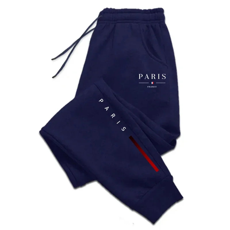2025 New Arrival Paris Printed Sweatpants for Men High Grade Male Home Outdoor Casual Sports Jogger Pants Urban Fashion Trousers by HARMONYA STORE