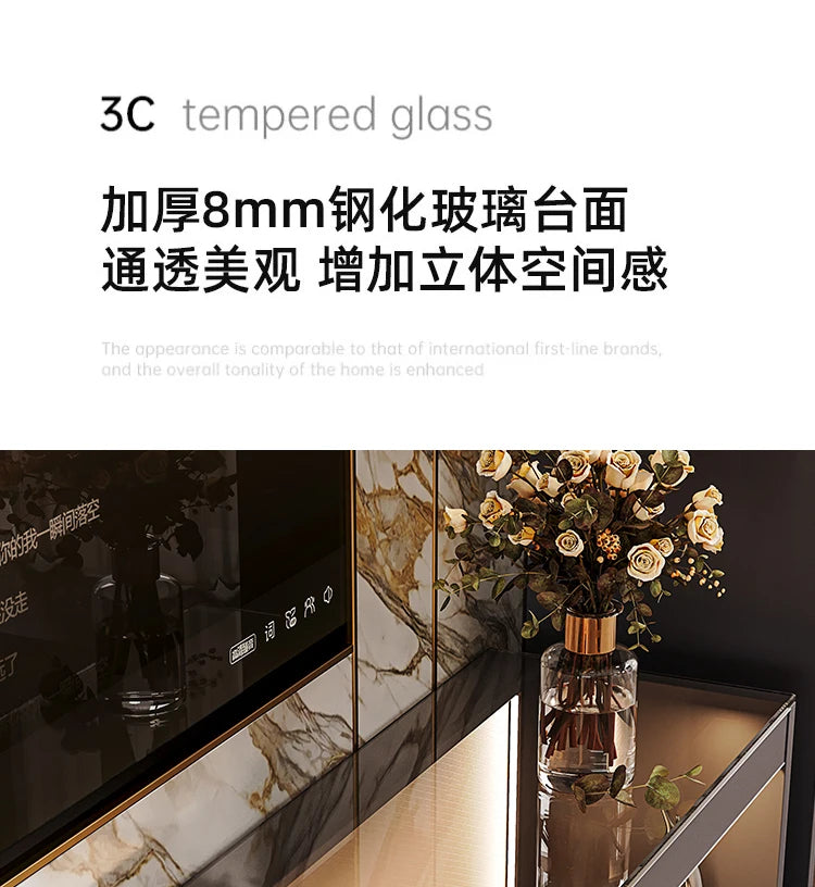 Glas Transparent Tv Table Cabinet Storage Luxury Floor Modern Tv Table Entertainment Center Meuble Television Salon Furnitures by HARMONYA STORE