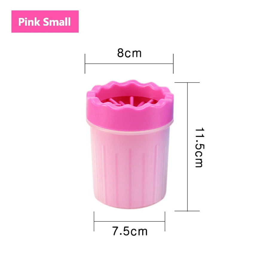 1Pc Pet Plastic Foot Wash Cup S L XL Large size silicone brush Dog cat clean foot mud removable cleaning Foot by HARMONYA STORE