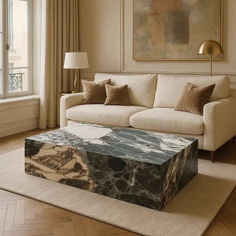 Italian Display Coffee Table Aesthetic Clear Hardcover Minimalist Coffee Table Luxury Simple Mesa Centro Salon Home Furniture by HARMONYA STORE