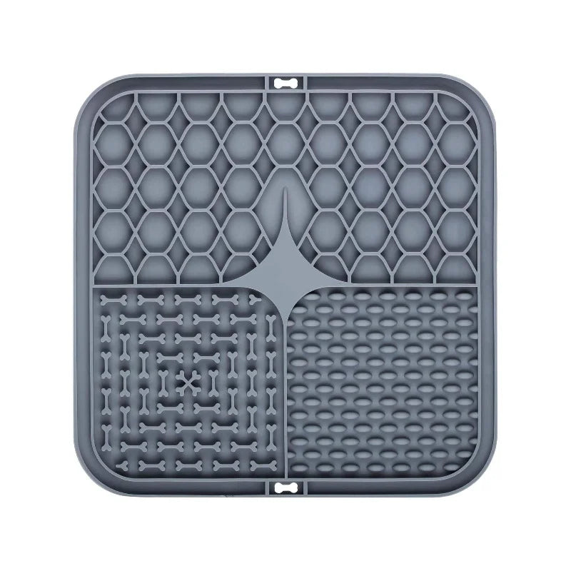 Pet Lick Silicone Mat Dogs Pet Slow Food Plate for Dog Bathing Distraction Silicone Dog Sucker Food Training Dog Feeder Supplies by HARMONYA STORE