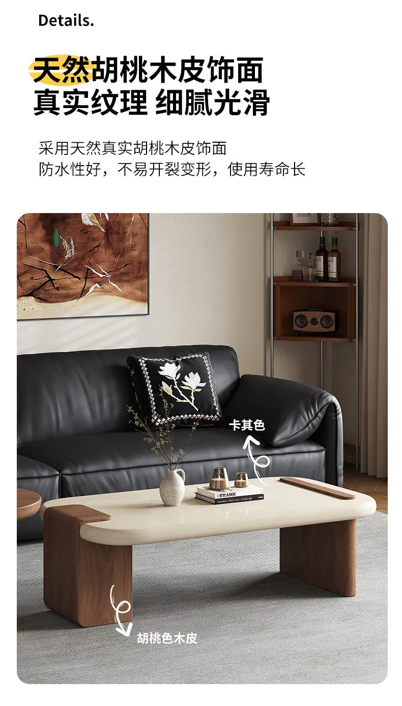 Modern Coffee Table Living Room Small Marble Side Table Glass Round Center Table Nordic Japandi Wabi Sabi Minimalist Furniture by HARMONYA STORE