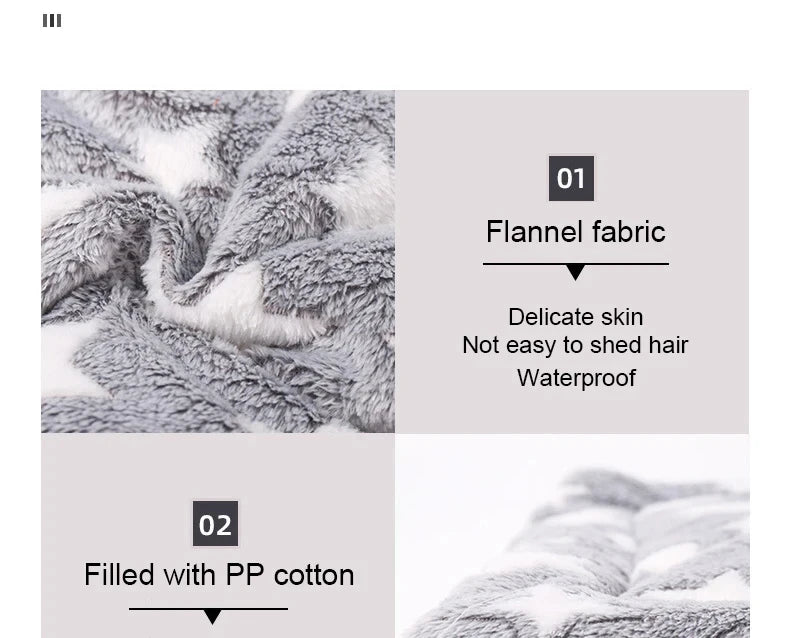 Flannel Pet Sleeping Mat Dog Bed Cat Litter Puppy Bed Dog Sofa Lovely Mattress Cushion for Small Large Dog Blanket For Winter by HARMONYA STORE