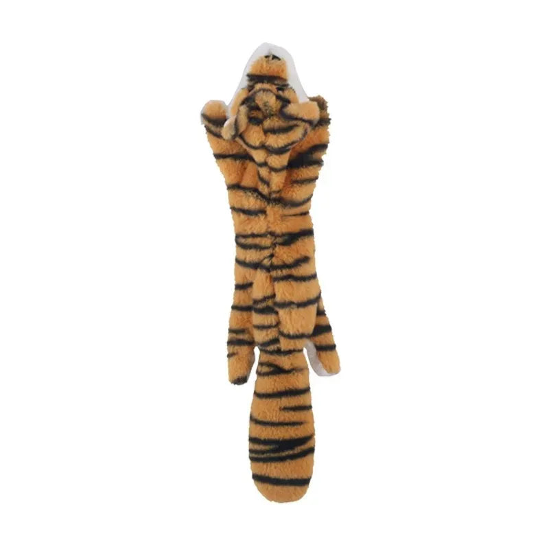 Funny Simulated Animal No Stuffing Dog Toy with Squeakers Durable Stuffingless Plush Squeaky Dog Chew Toy Crinkle Pet Squeak Toy by HARMONYA STORE