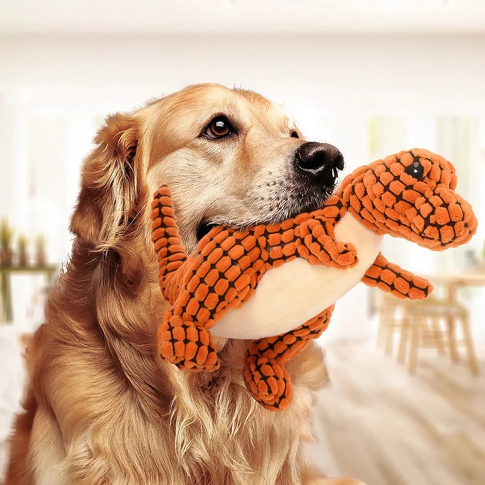 Cats and Dogs Pet Plush Dinosaur Toys Interactive Dog Chew Toys Plush Stuffing Pet Supplies Dog Toys for Small Dogs by HARMONYA STORE