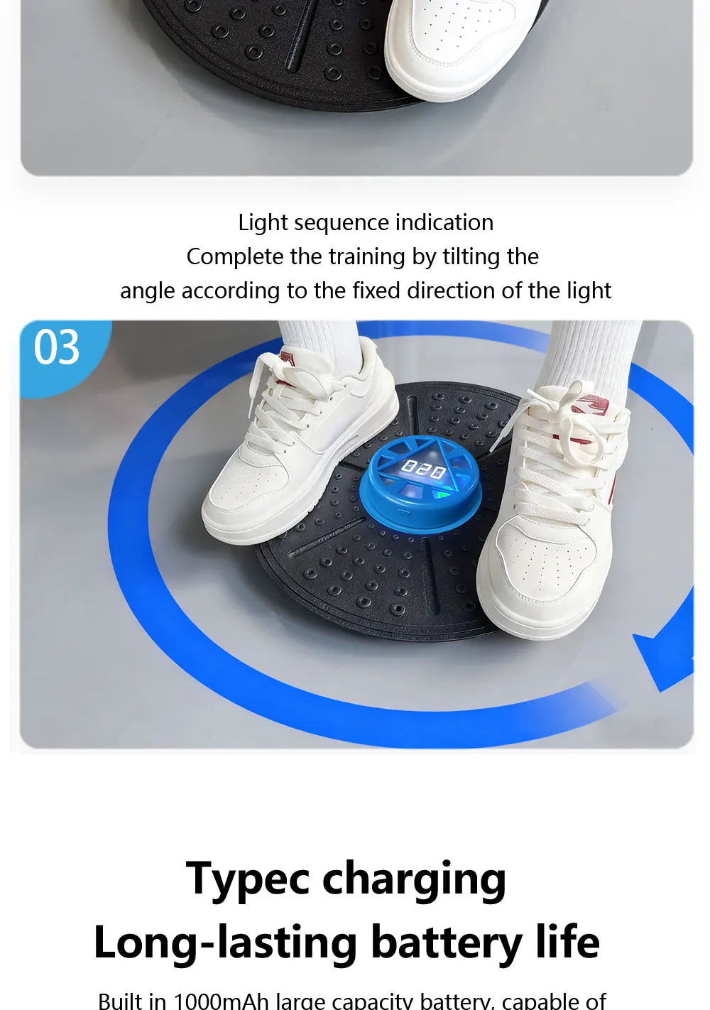 QUELING Smart Balance Board with Guidance Light - Full-Spectrum Training Equipment for Rehabilitation, Recovery, and Home Fitnes by HARMONYA STORE