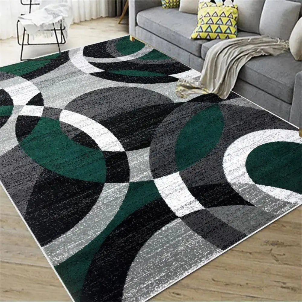 VIKAMA Nordic Abstract Carpet Living Room Bedroom Kitchen Dining Room Floor Mat Home Decor Geometric Large Area Floor Mat by HARMONYA STORE