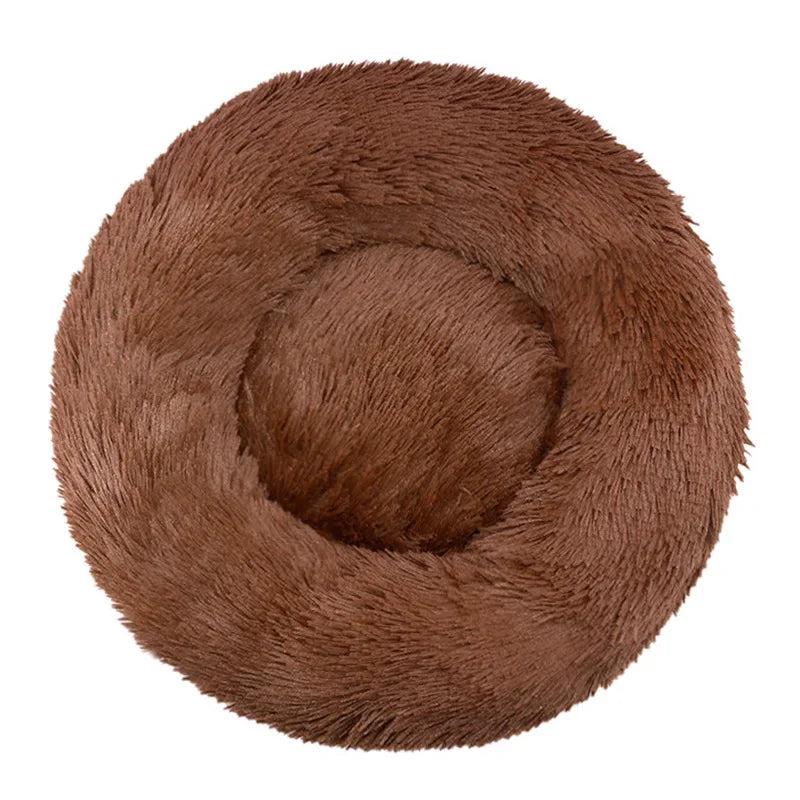 40-90cm 6 Sizes Round Pet Bed for Large Dog Bed Super Soft Cat Bed Plush Dog House for Medium Dog House Winter Warm Sleeping HARMONYA STORE