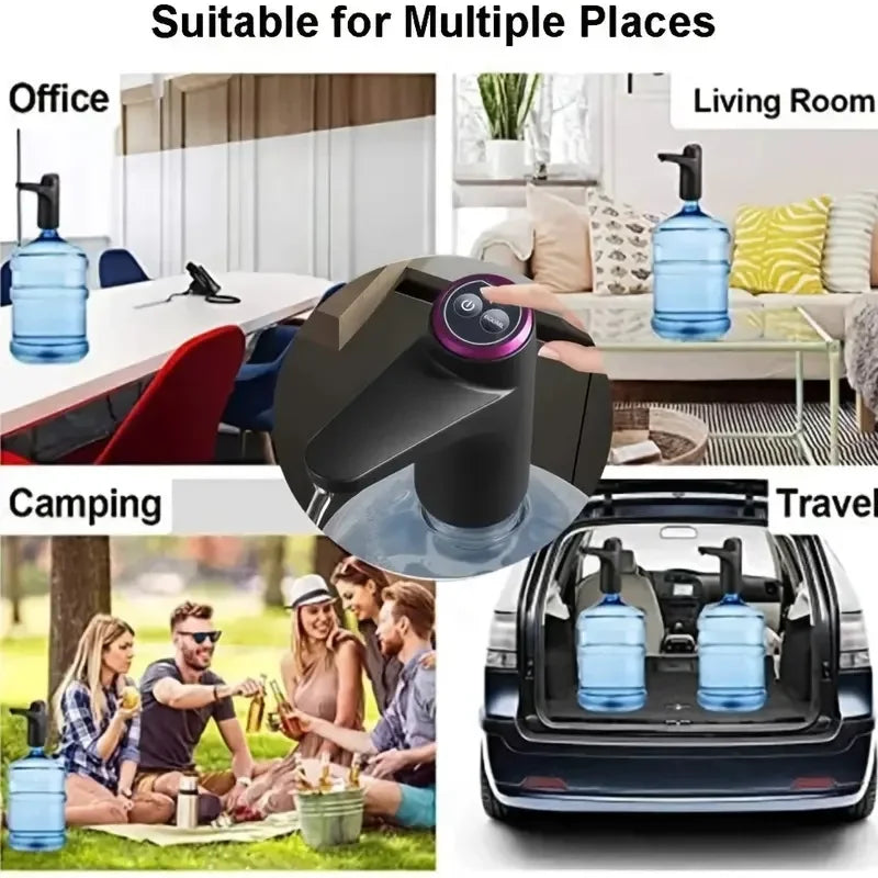 Portable 5-gallon Water Dispenser with USB Charging-Automatic Electric Pump Suitable for Home, Office, and Outdoor Use by HARMONYA STORE