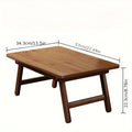 Versatile Foldable Coffee Table - Brown, Bamboo Top, Contemporary Style for Bay Window, Balcony, or Study Area, tea table by HARMONYA STORE