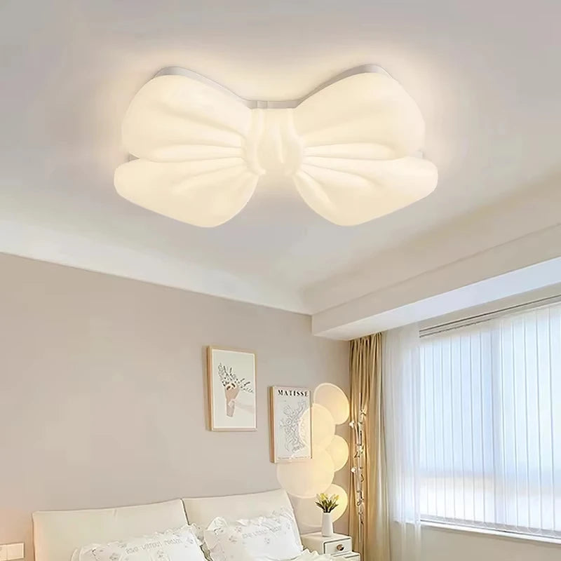 Creative Butterfly Knot Bedroom Led Ceiling Chandelier Modern Children's Room Lamp Home Decorate Living Room Dining Lamp Fixture by HARMONYA STORE