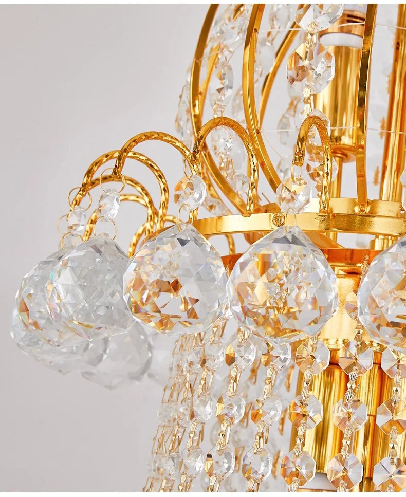 Luxury Crystal Chandeliers Home Decorate Ceiling Chandelier Lustre Duplex Loft Pendant Lights for Living Dining Room Żyrandol by HARMONYA STORE