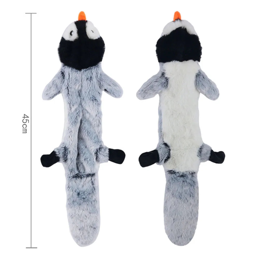 Funny Simulated Animal No Stuffing Dog Toy with Squeakers Durable Stuffingless Plush Squeaky Dog Chew Toy Crinkle Pet Squeak Toy by HARMONYA STORE