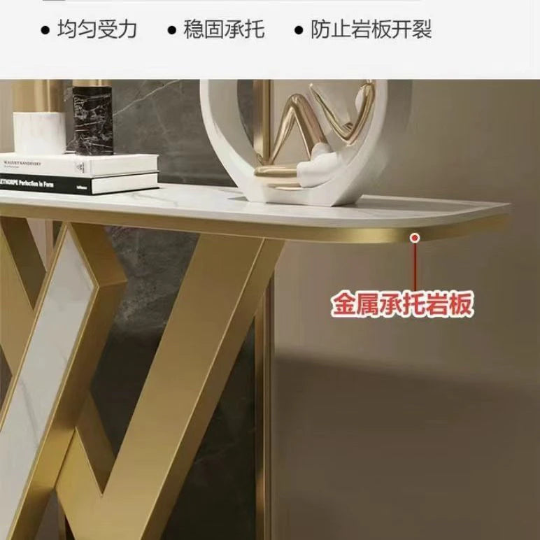 Beauty Minimalist Console Table Luxury Aesthetic Marble Simple Console Table Hallway Glamour Tisch Wohnzimer Home Furniture by HARMONYA STORE
