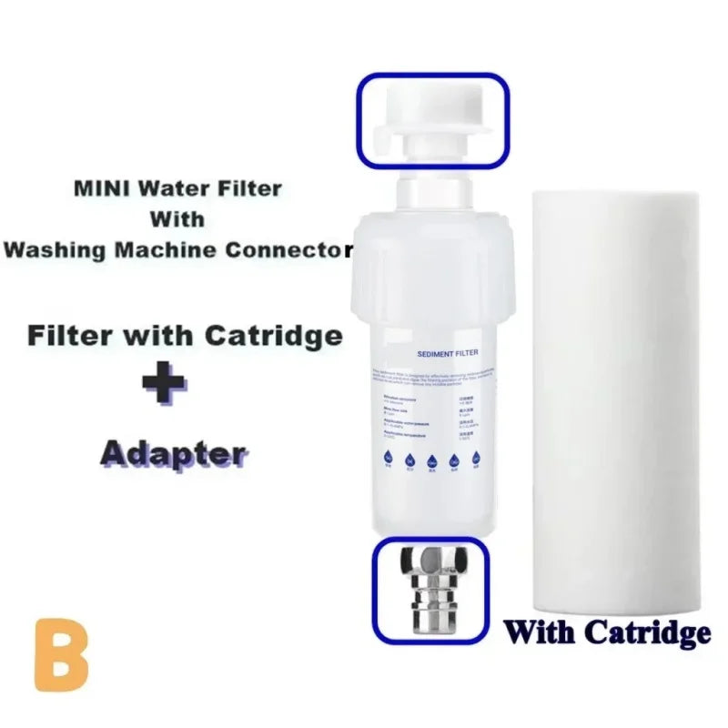 5'' PRE FILTER Water Filter Cartridge Washing Machine Filter with Adapter Bathroom Water Heater Toilet Household Purifier by HARMONYA STORE