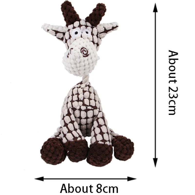 Puppy Squeaker Squeaky Plush Bone Dog Toy - Fun Chew Toy for Teething Pets Molar Training Accessory for Canine Playtime by HARMONYA STORE