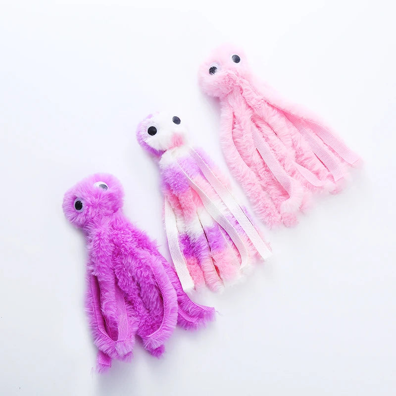 Cat toy Cute octopus plush toy bite resistant teeth interactive play pet supplies by HARMONYA STORE