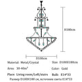Luxury Crystal Chandeliers Home Decorate Ceiling Chandelier Lustre Duplex Loft Pendant Lights for Living Dining Room Żyrandol by HARMONYA STORE