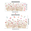 Painted flowers butterfly bee Wall Sticker Living Room Girls Background Decal Mural Bedroom Living Home Decor Self-adhesive by HARMONYA STORE