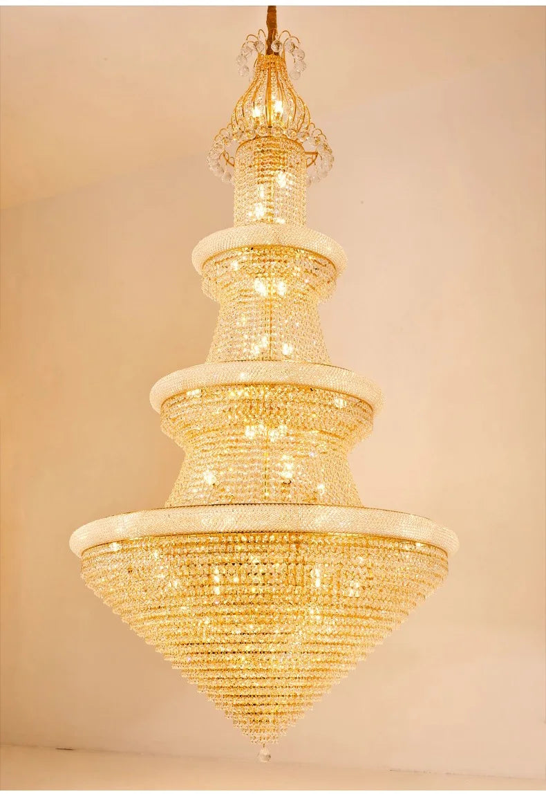 Luxury Crystal Chandeliers Home Decorate Ceiling Chandelier Lustre Duplex Loft Pendant Lights for Living Dining Room Żyrandol by HARMONYA STORE