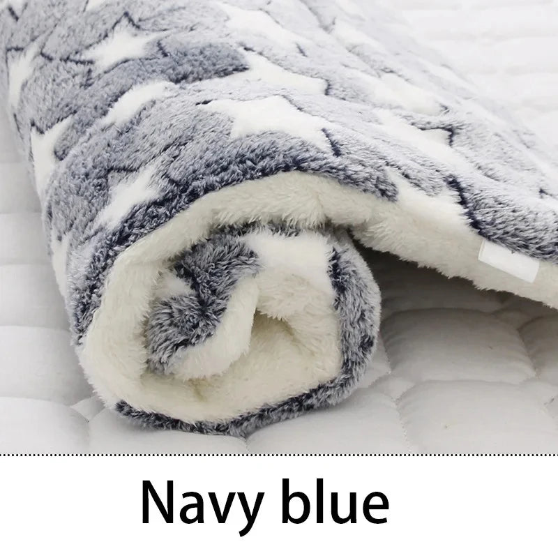 Flannel Pet Sleeping Mat Dog Bed Cat Litter Puppy Bed Dog Sofa Lovely Mattress Cushion for Small Large Dog Blanket For Winter by HARMONYA STORE