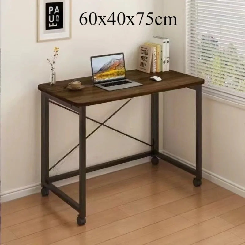 Folding computer desk desk removable table home student study table bedroom bedside table writing table desk by HARMONYA STORE