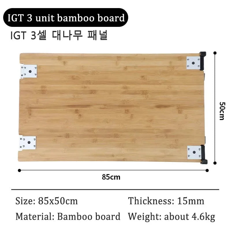Outdoor Igt Frame Camping IGT 2/3 Unit Table Board IGT Free Combination Table Barbecue Aluminum Alloy IGT Table Accessories by HARMONYA STORE