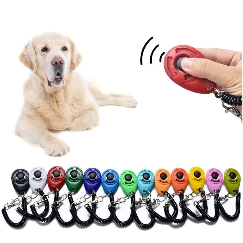 Dog Training Clicker Pet Cat Dog Click Trainer Various Style Aid Adjustable WristStrap Sound Key Chain Dog Repeller Pet Product by HARMONYA STORE