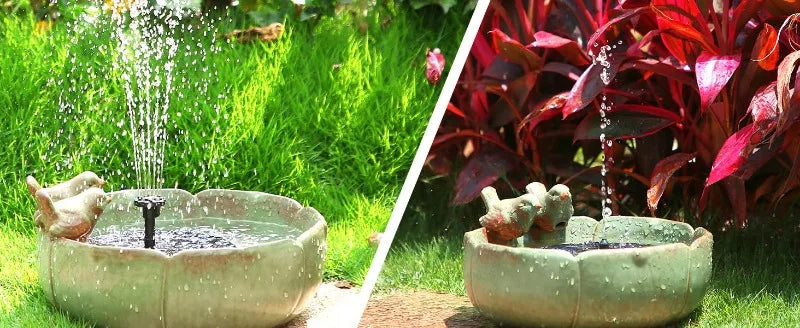 1W/1.5W/2.5W Outdoor Solar Fountain Suitable for Garden Pond Solar Fountain Pump Kit with 6 Nozzles for Garden Decoration by HARMONYA STORE