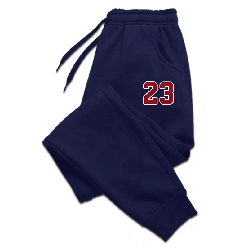 Men's Luxury Print Fleece Sweatpants Warm Jogging Pants Multiple PacksMale Outdoor Trousers Straight Trouse New Autumn Winter by HARMONYA STORE