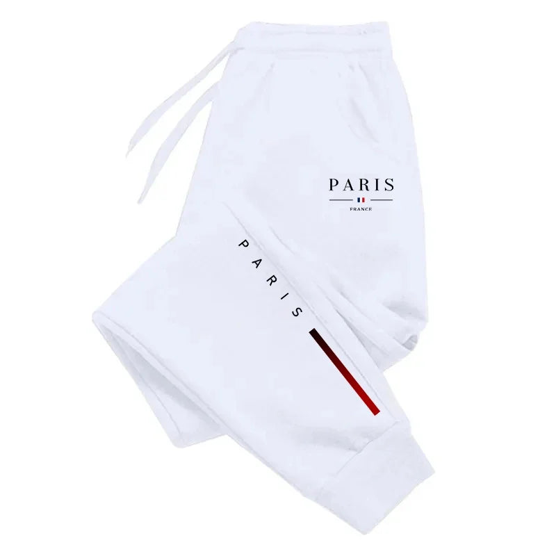 2025 New Arrival Paris Printed Sweatpants for Men High Grade Male Home Outdoor Casual Sports Jogger Pants Urban Fashion Trousers by HARMONYA STORE