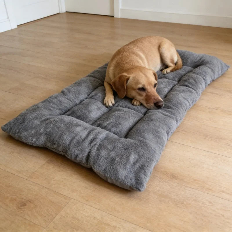 Extra Large Plush Dog Bed Sofa Thickened Super Soft Polyester Pet Mat Dog Crate Mat Bed For Small Medium Large Dog Bed by HARMONYA STORE