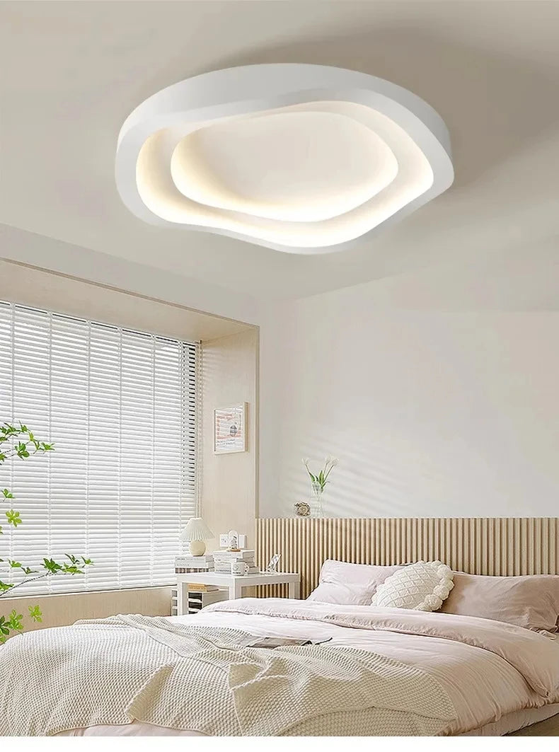 Nordic Bedroom LED Ceiling Lights Home Modern Style Indoor Master Bedroom Lustre Circular Brief Home Decorate Lighting Fixtures by HARMONYA STORE