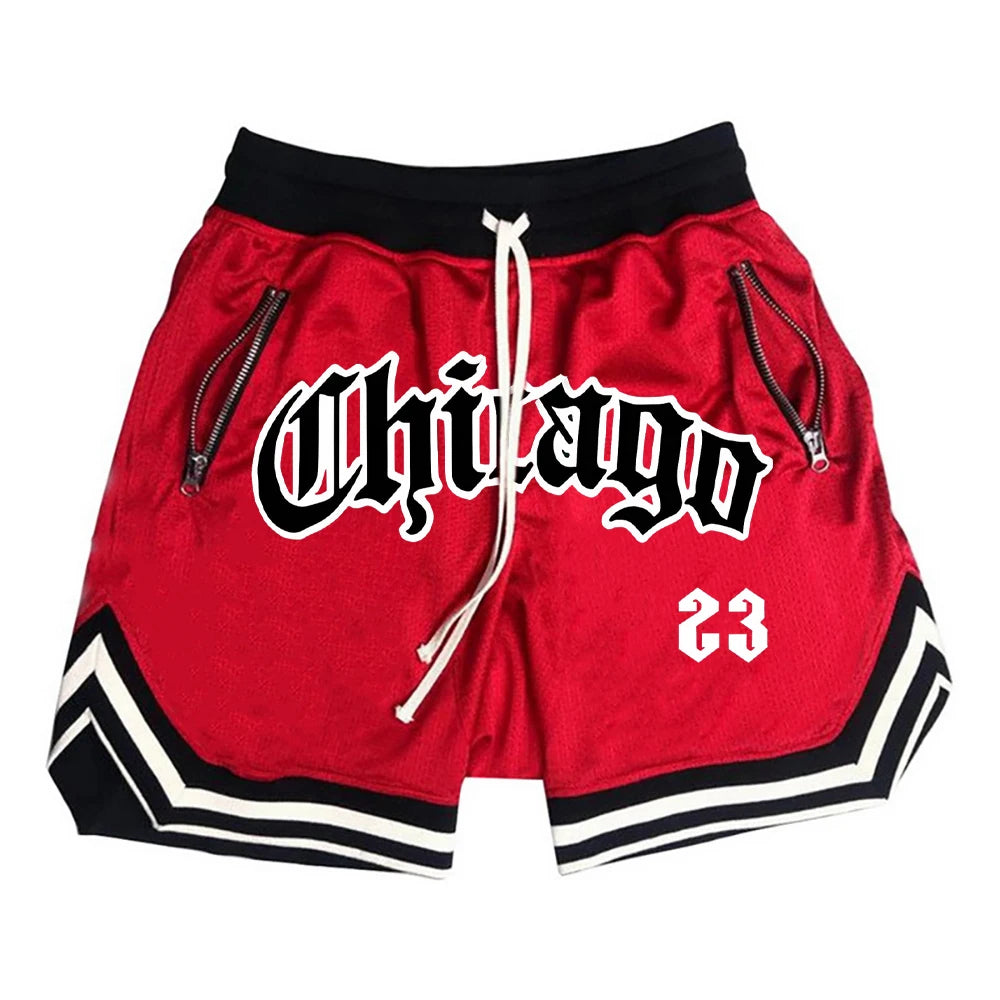 Summer New Men's Sports Fitness Shorts Men Basketball Game Training Running Casual Loose Quick-Drying Five-Point Pants by HARMONYA STORE