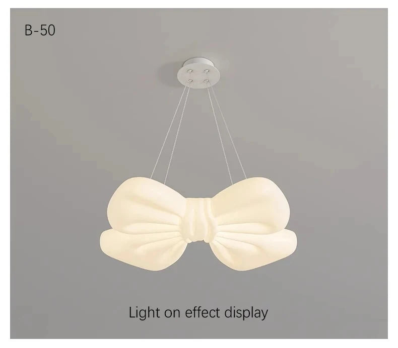Creative Butterfly Knot Bedroom Led Ceiling Chandelier Modern Children's Room Lamp Home Decorate Living Room Dining Lamp Fixture by HARMONYA STORE
