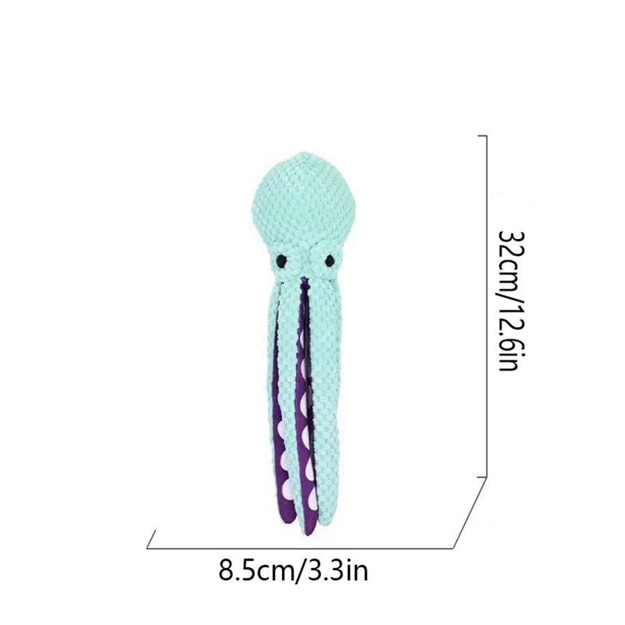 Dog pet plush octopus toy interactive sound anti-demolition home large and small dog boredom companion toy by HARMONYA STORE