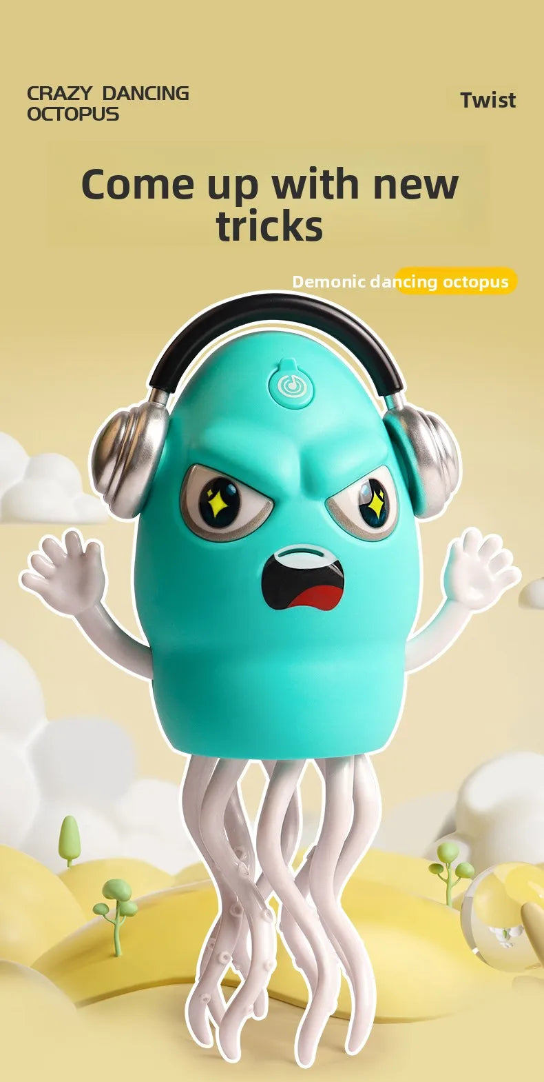 Dancing Octopus Kid Electronic Pet Toys Cartoon Interactive Development Moving Education Toddler Toy Gift Creative birthday gift by HARMONYA STORE