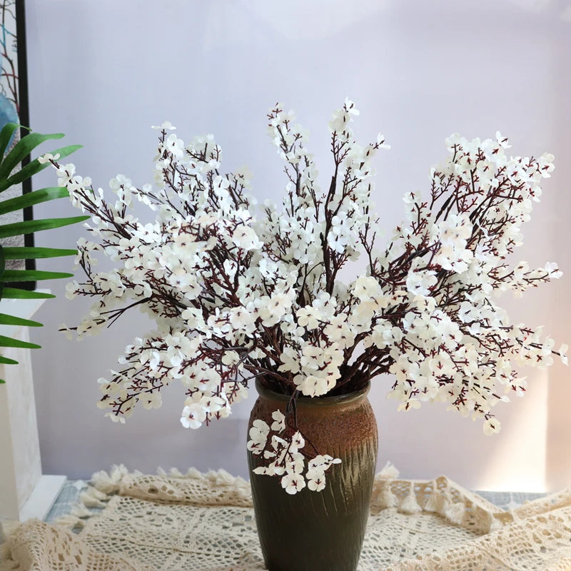 1/4pcs Artificial Flowers Cherry Blossoms Gypsophila Fake Plants DIY Wedding Bouquet Vases for Home Decor Faux Festival Branch by HARMONYA STORE