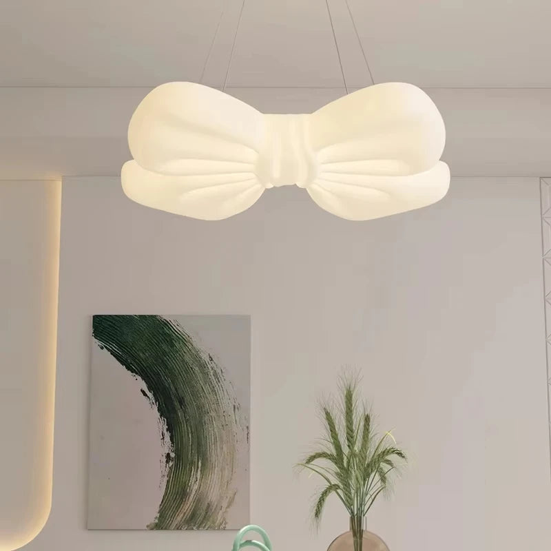 Creative Butterfly Knot Bedroom Led Ceiling Chandelier Modern Children's Room Lamp Home Decorate Living Room Dining Lamp Fixture by HARMONYA STORE