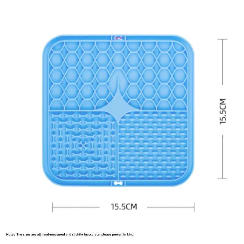 Pet Lick Silicone Mat Dogs Pet Slow Food Plate for Dog Bathing Distraction Silicone Dog Sucker Food Training Dog Feeder Supplies by HARMONYA STORE