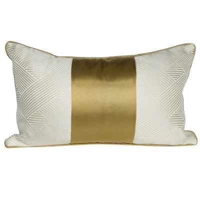 Gold Pillows Waist Cushion Case 30x50 Decorative Pillow Cover For Sofa Modern Luxury Elegant Art Throw Living Room Home Decorate by HARMONYA STORE