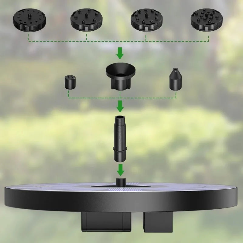 1W/1.5W/2.5W Outdoor Solar Fountain Suitable for Garden Pond Solar Fountain Pump Kit with 6 Nozzles for Garden Decoration by HARMONYA STORE