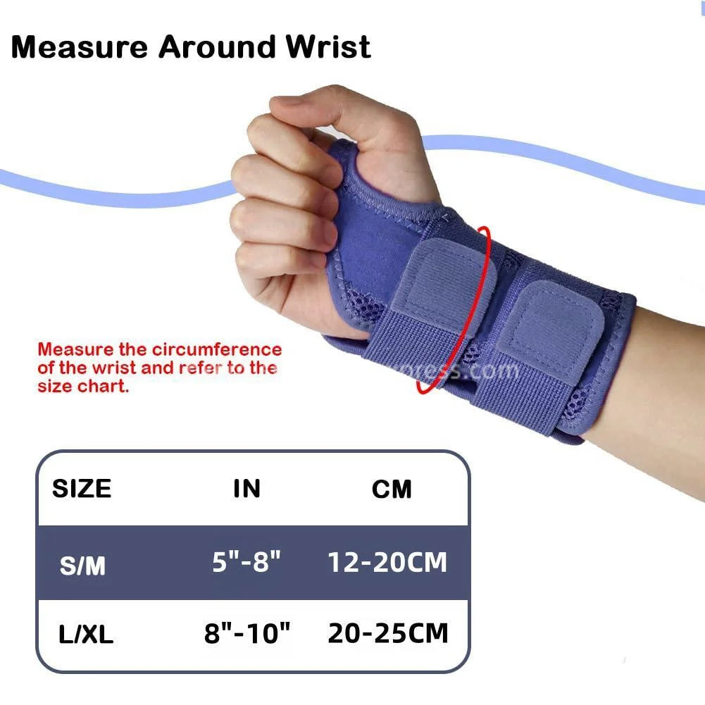 Adjustable Soft Wristbands Protector for Fitnes Gym Accessories Metal Wrist Splint Injury Pain Relief Carpal Tunnel Wrist Brace by HARMONYA STORE