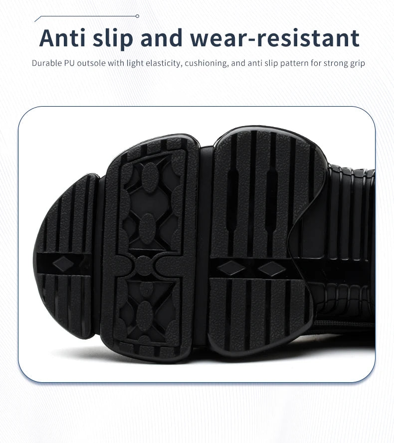 Rotating Button New Safety Shoes Men Anti-smash Anti-puncture Work Shoes Fashion Men Sport Shoes Security Protective Boots Men by HARMONYA STORE